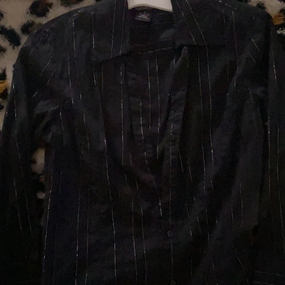 Rafaella Pinstripe Button Up shirt - Picture 5 of 5